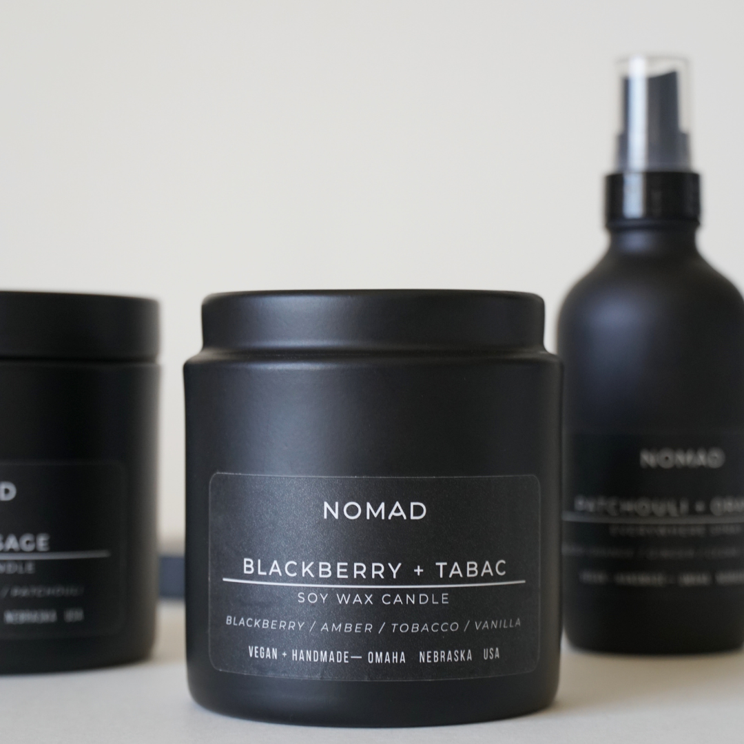 Blackberry + Tabac Noir Soy Candle