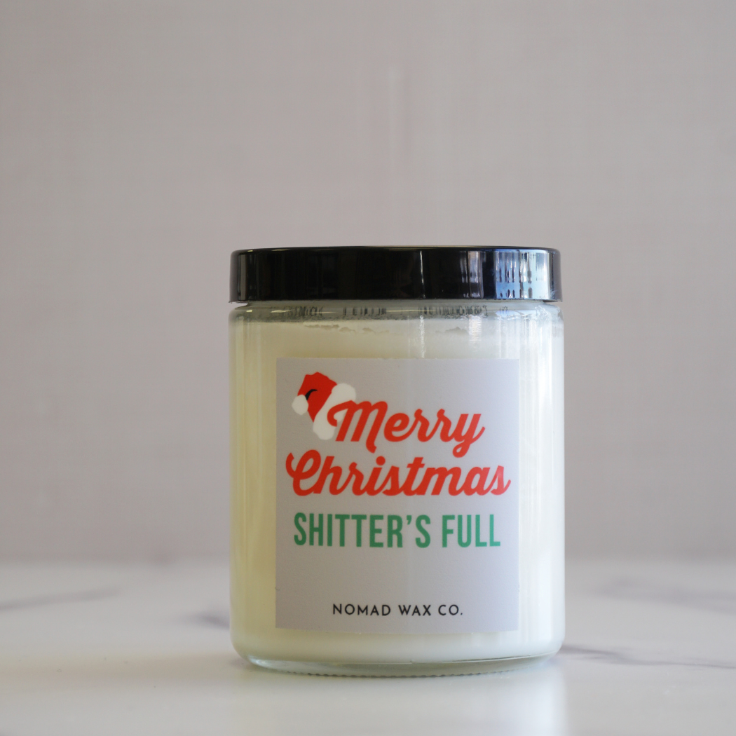 Merry Christmas Shitters Full Funny Candle, Christmas Vacation