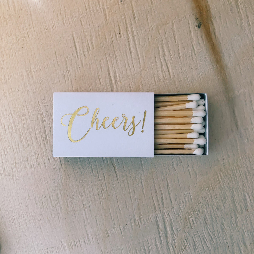 Mini Gold Foil Stamped Matchboxes