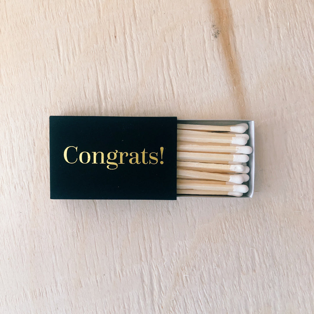 Mini Gold Foil Stamped Matchboxes