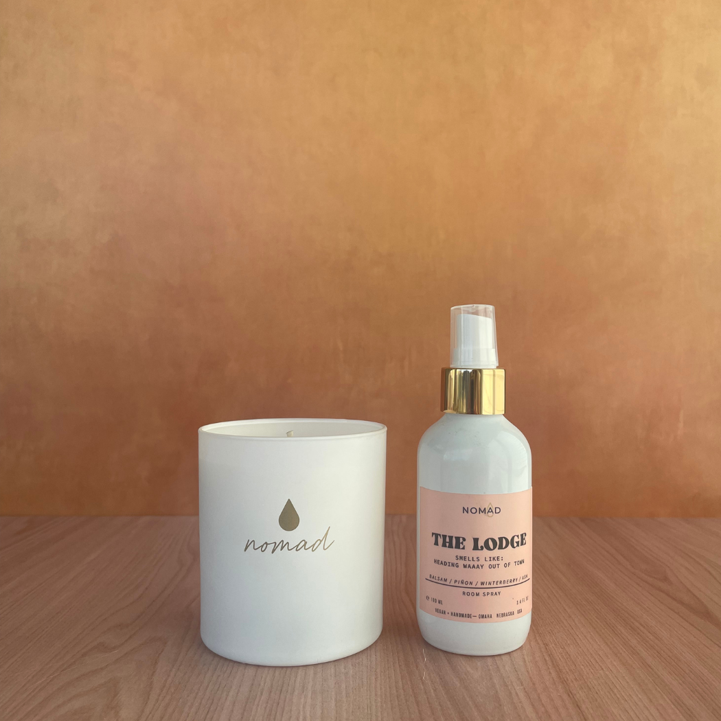 The Lodge Holiday Candle and Room Spray Bundle