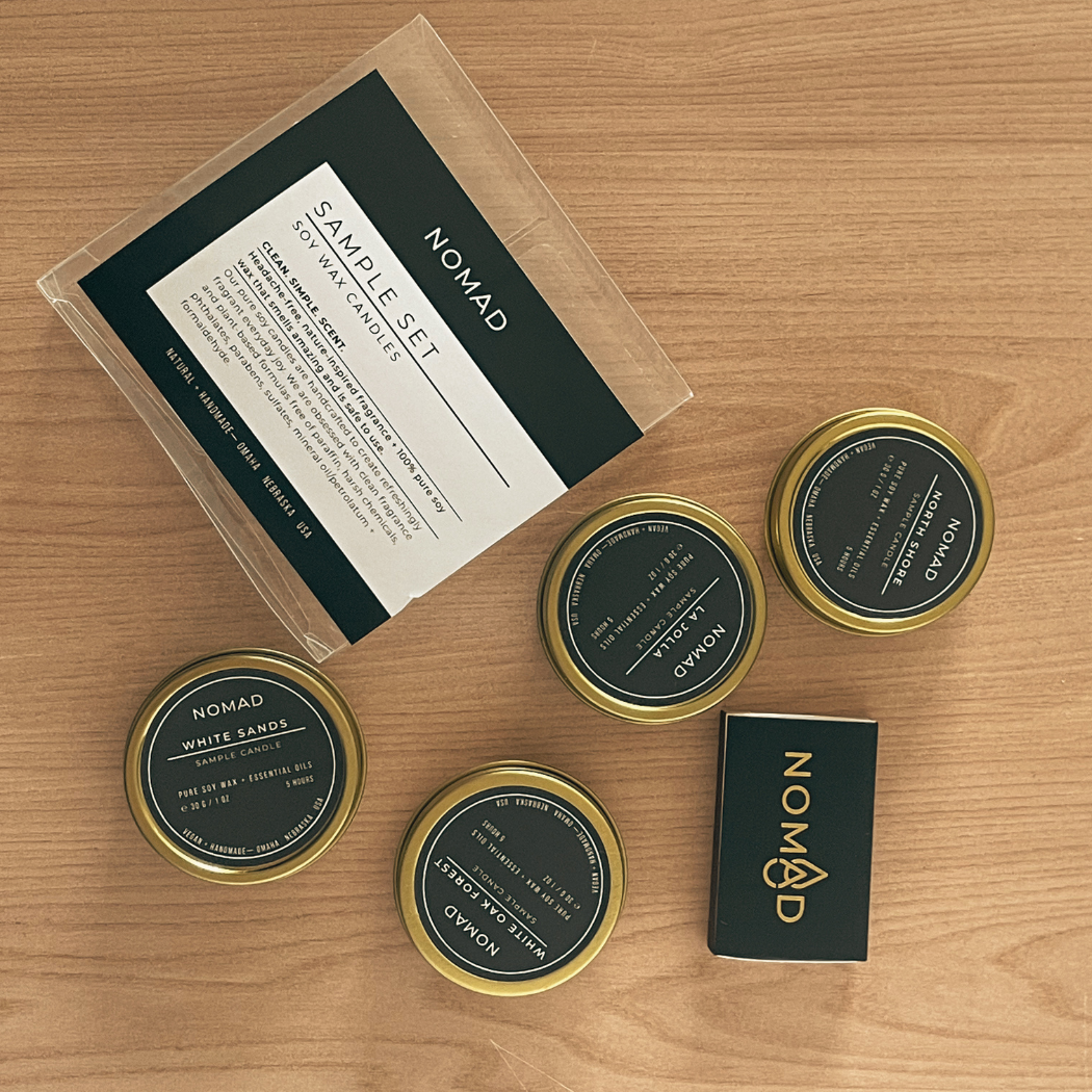Mini Sampler Pack - Set of 4 Sample Candles in our Best Selling Scents