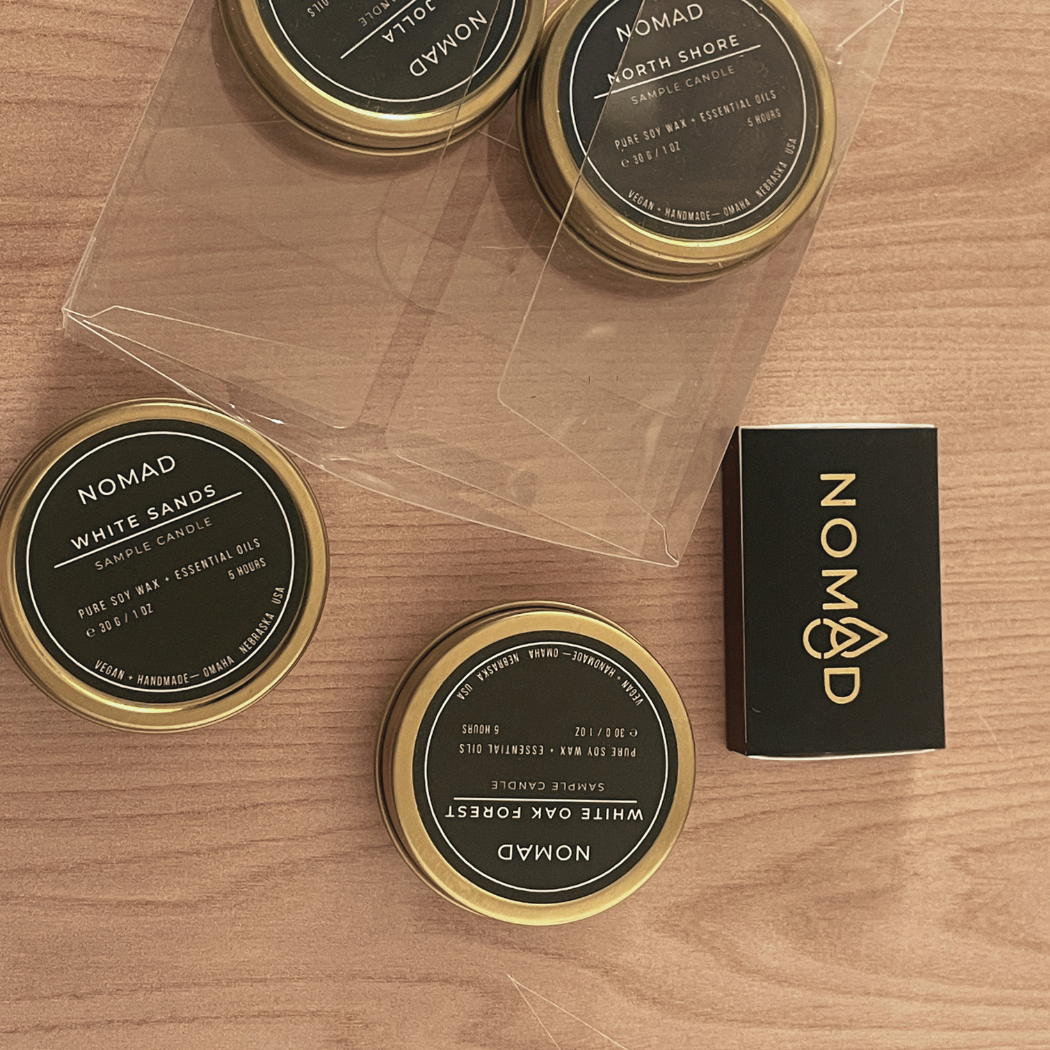 Mini Sampler Pack - Set of 4 Sample Candles in our Best Selling Scents