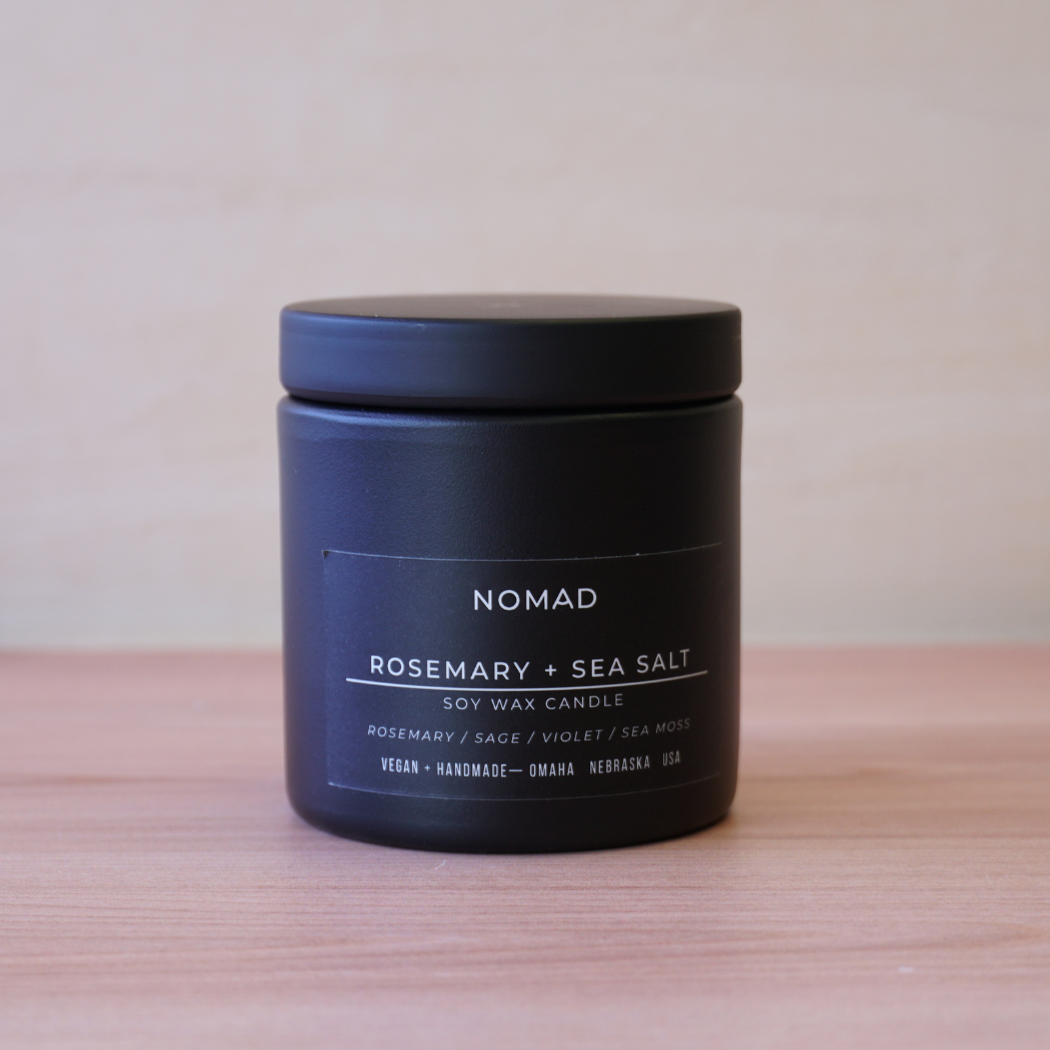 Rosemary + Sea Salt Noir Soy Candle