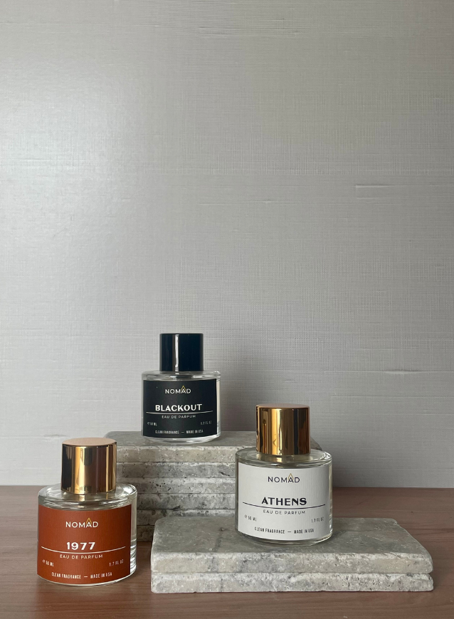 Three perfume bottles from the brand &