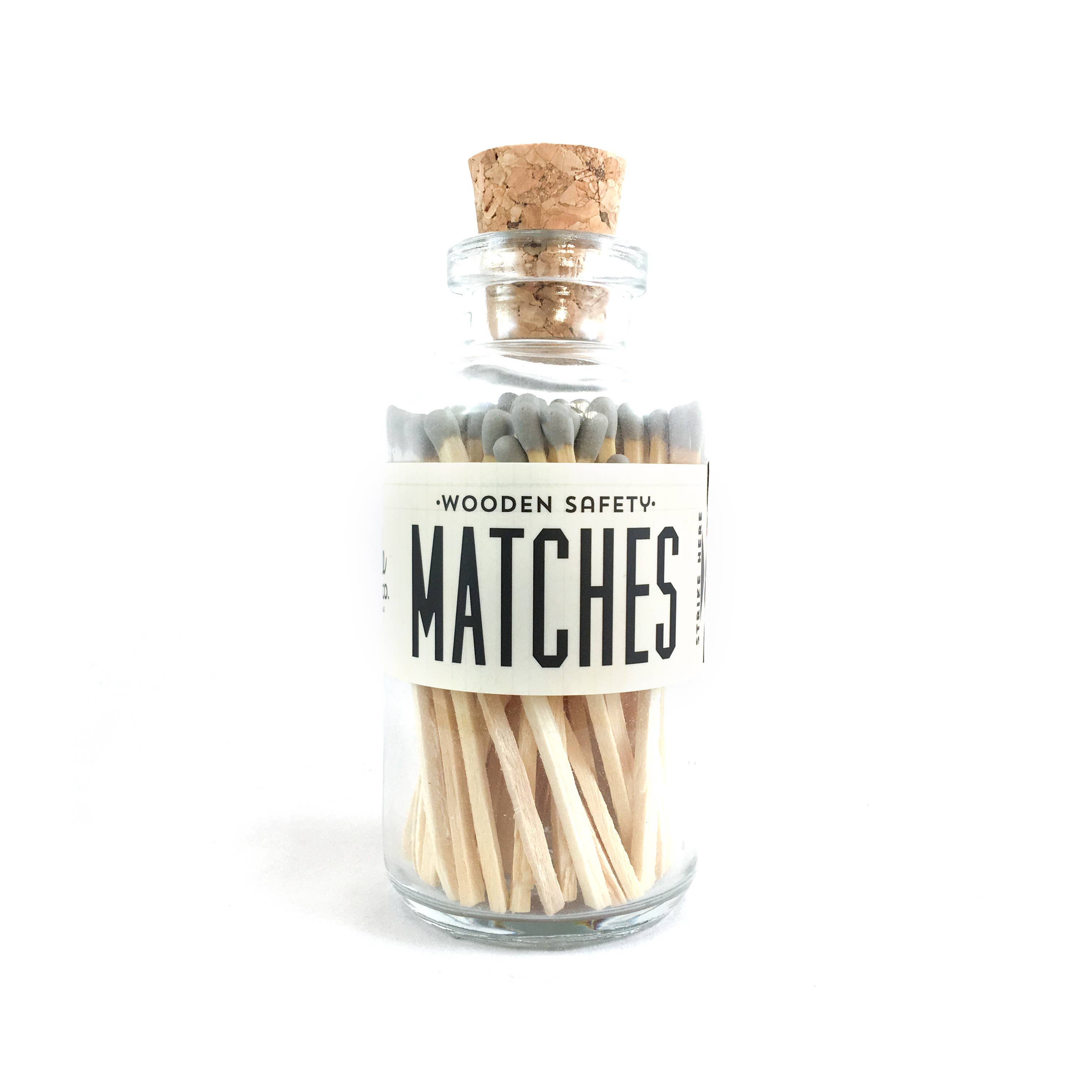 Medium Apothecary Bottle Matches - Gray