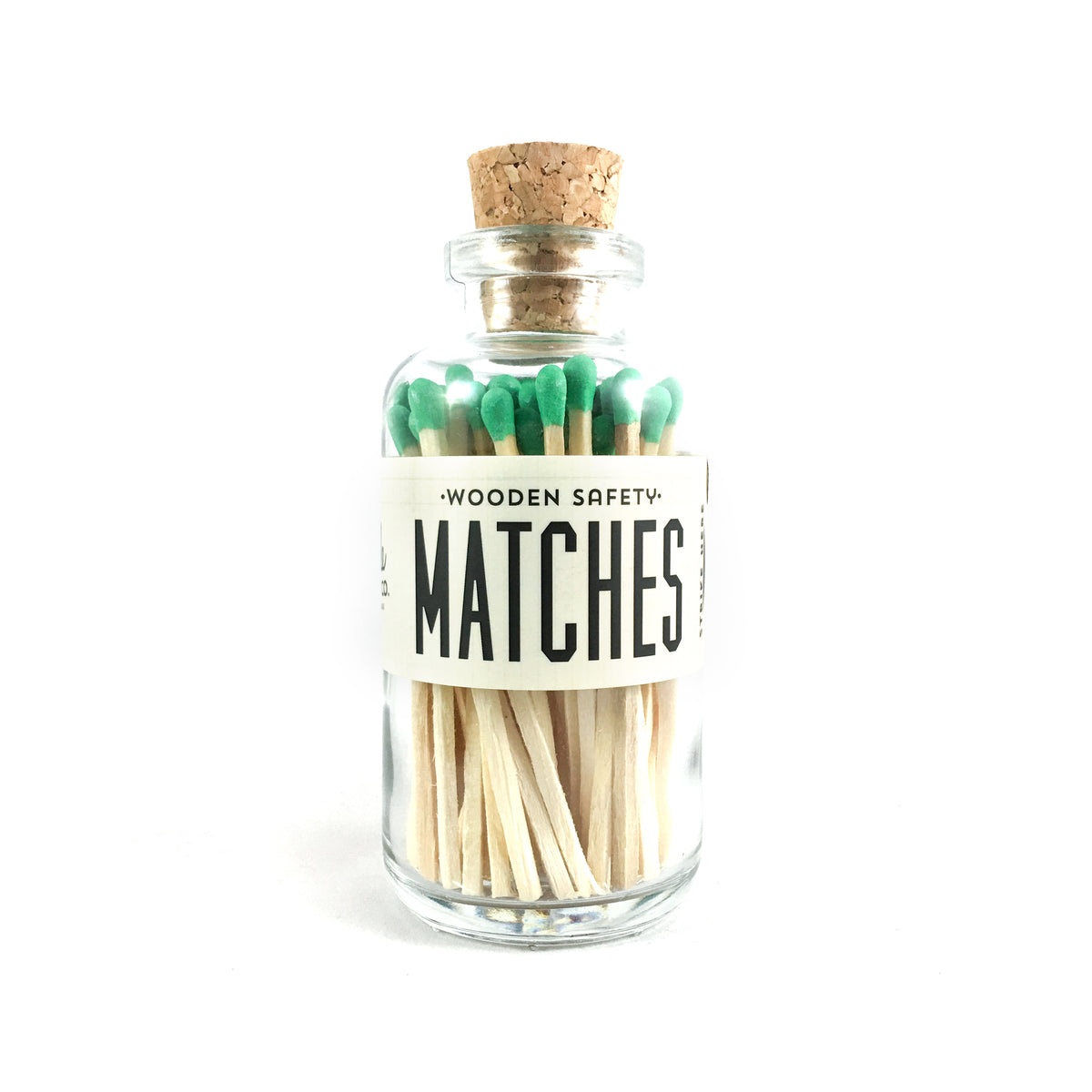 Medium Apothecary Bottle Matches - Emerald Green