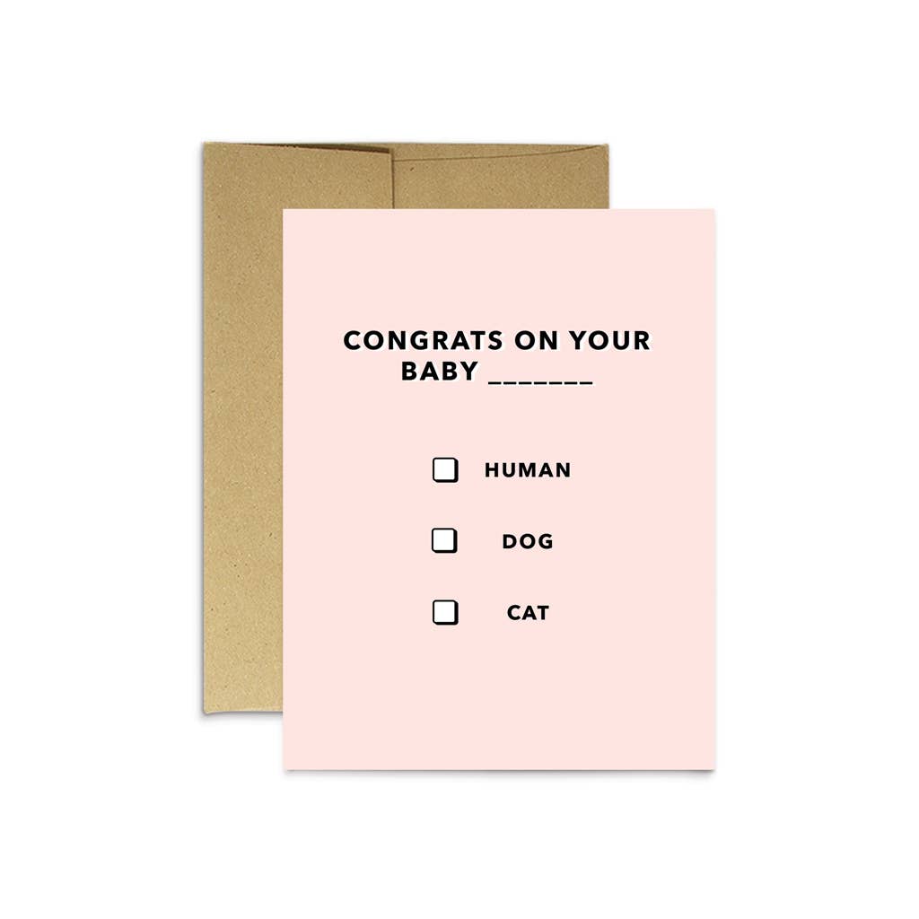 Baby Multiple Choice Card