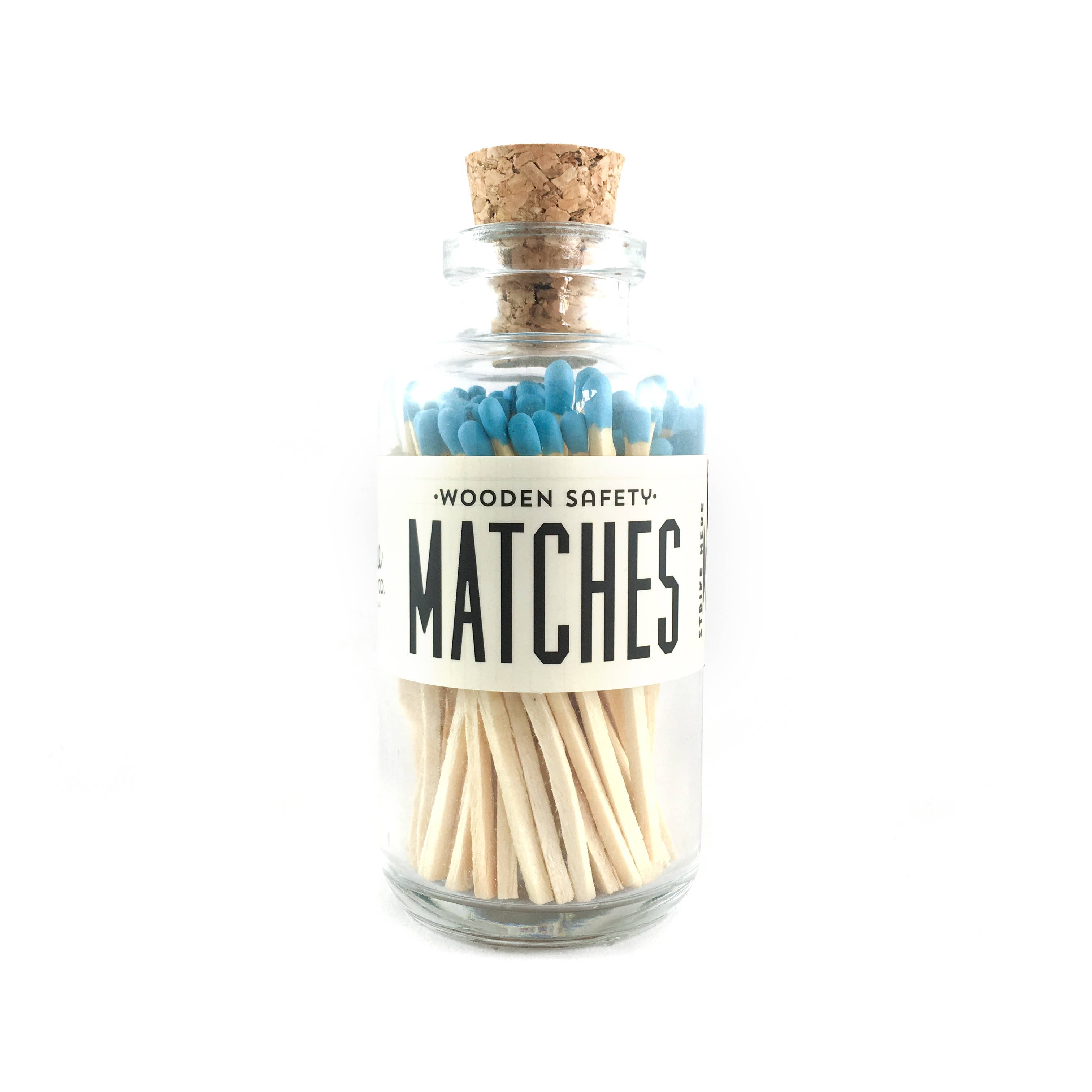 Medium Apothecary Bottle Matches - Blue