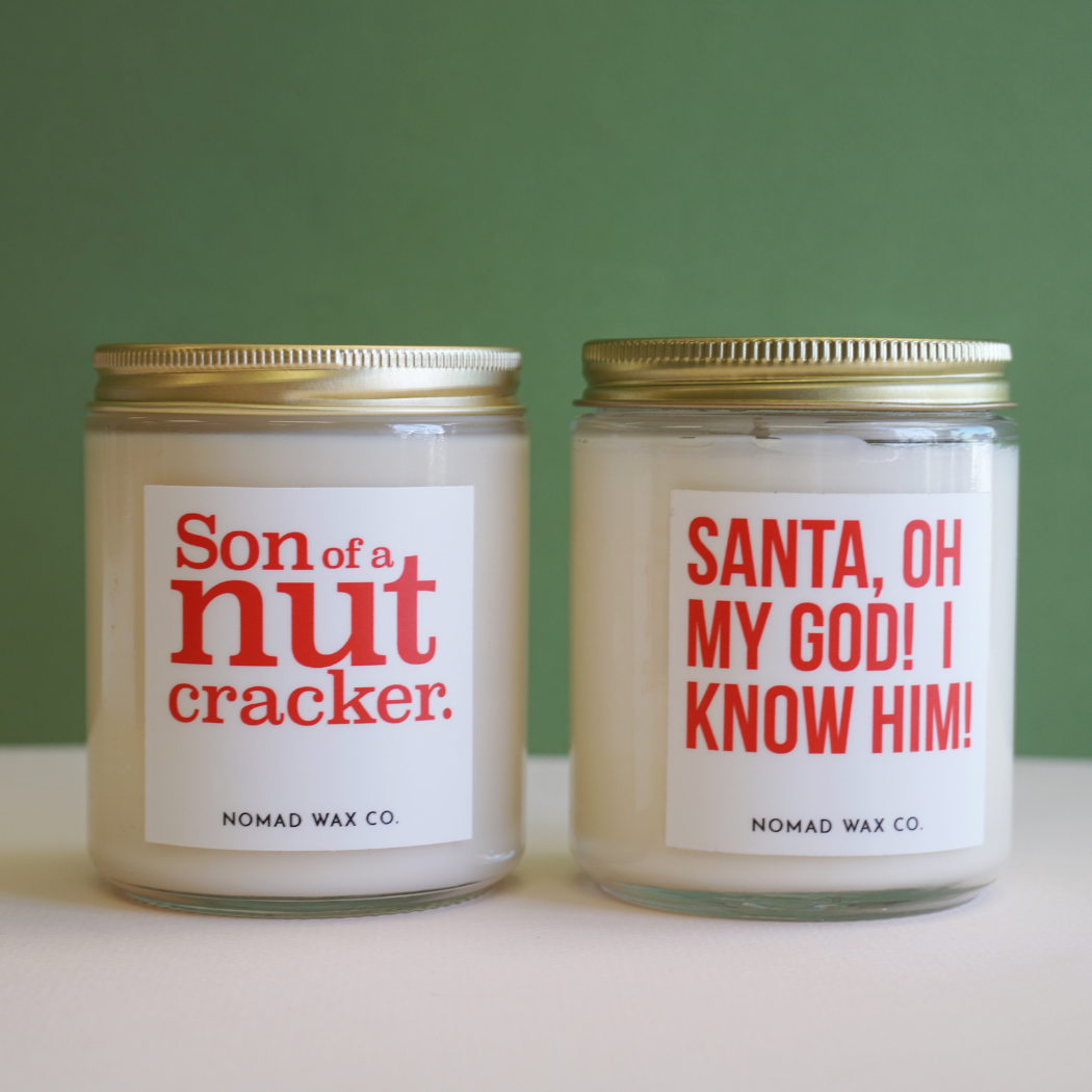 Elf "Santa I know him!" Holiday Soy Candle