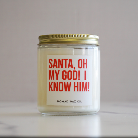 Elf "Santa I know him!" Holiday Soy Candle 1050