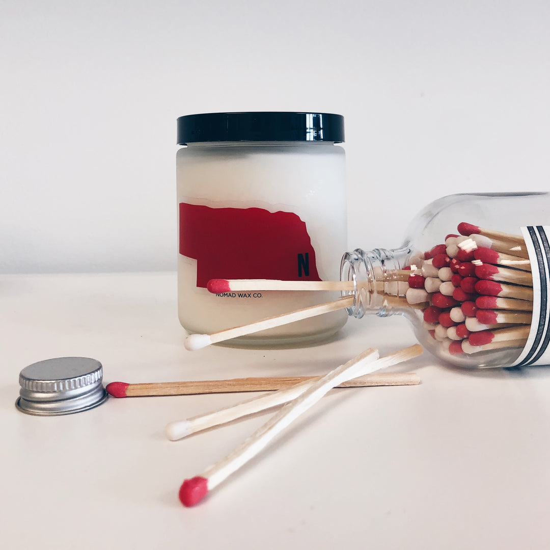 Husker Red State Nebraska Cornhusker Candle
