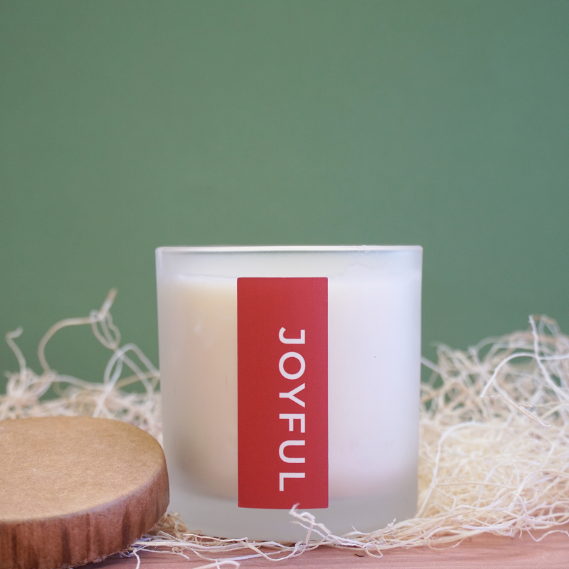 Holiday "Joyful" Peppermint Soy Candle