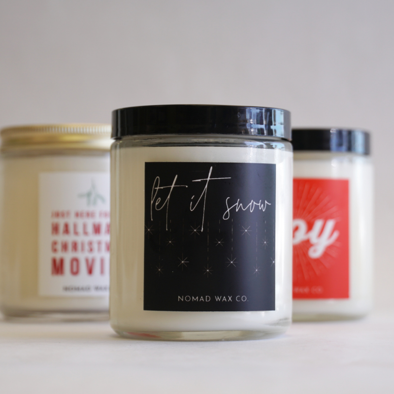 Holiday "Let It Snow" Snowmass Soy Candle