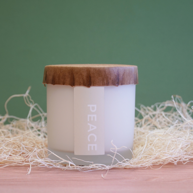 Holiday "Peace" Eggnog Soy Candle