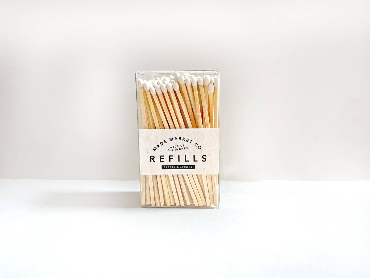 Wooden Safety Matches Refill - White – Nomad Home Co.