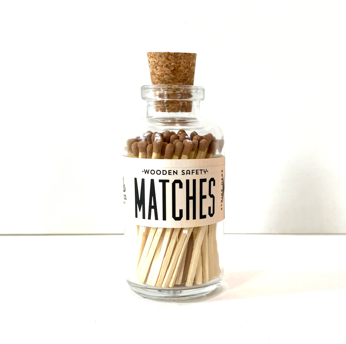 Medium Apothecary Bottle Matches - Camel