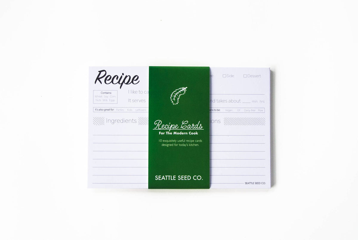 Seattle Seed Co. - Modern Recipe Cards