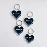 Badass Heart Acrylic Keychain