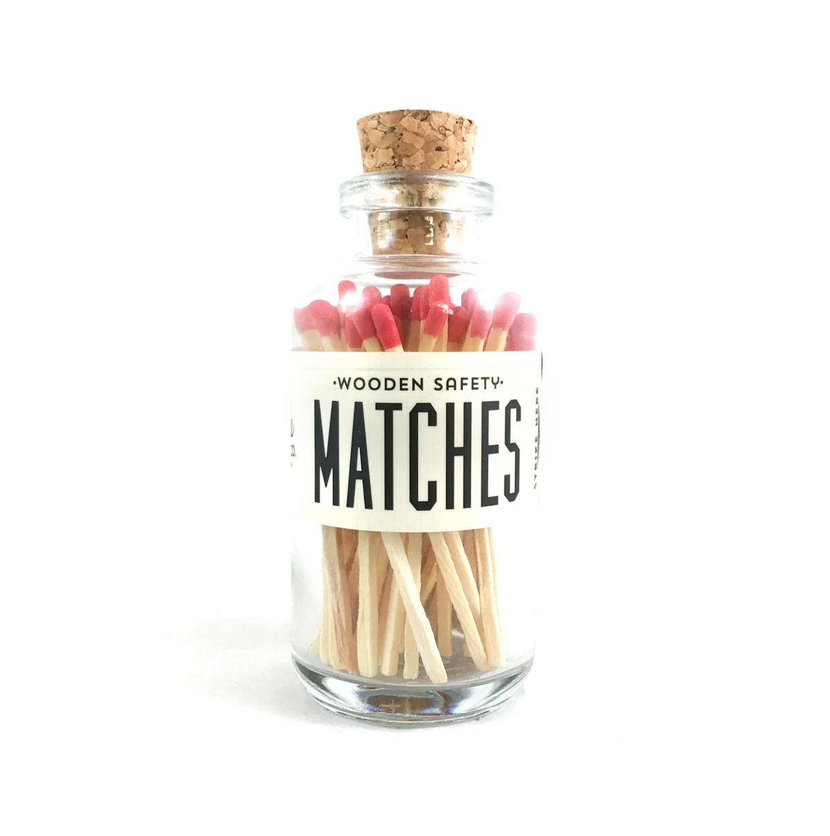 Medium Apothecary Bottle Matches - Red